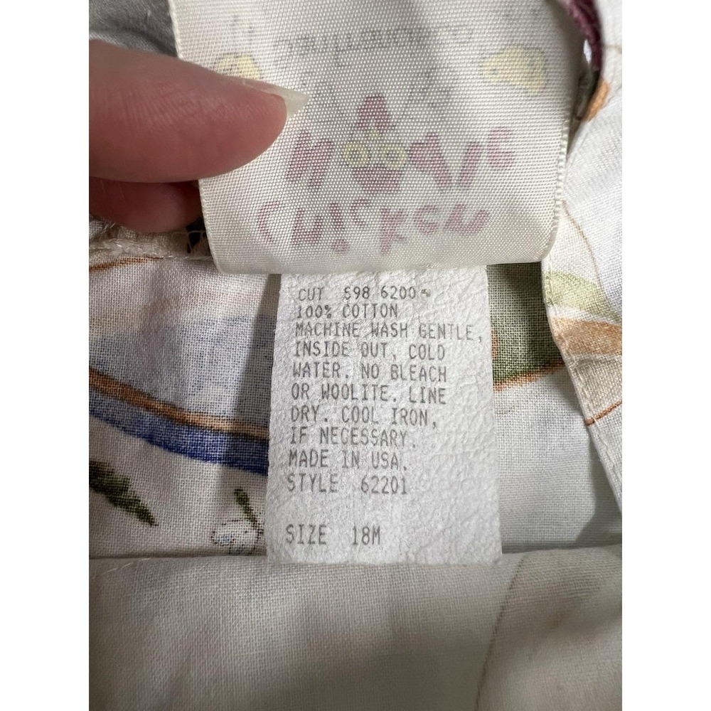 Vintage Chicken Noodle San Francisco Baby Floral Tea Party Print Romper 18 Month - Picture 5 of 5